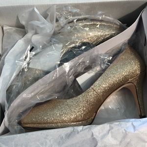 Gold Style & Co. closed toe high heels